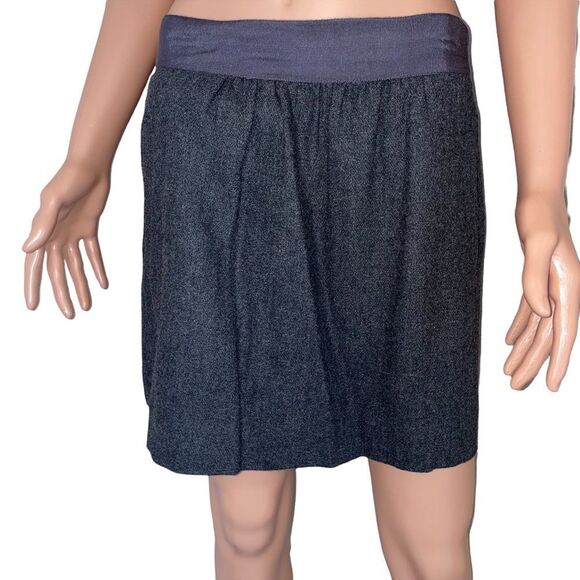 J. CREW Gray Skirt w/ Pockets Lightweight Lined wool blend SZ 6 gray/black mini - Picture 3 of 9